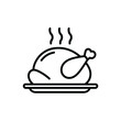 © Abdeltif - Steaming Roast Chicken Icon on Plate