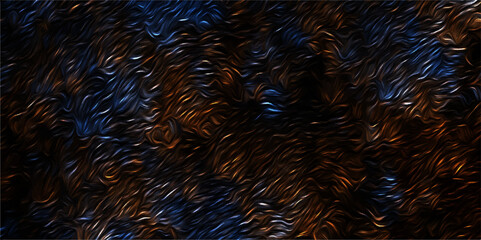 Wall Mural - Glowing fractal digital art design vector design. Abstract Black and blue and brownish grunge background. Black lined marble stone texture background. 