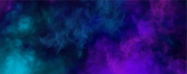 Wall Mural - Abstract blue background with smoke Magical fantasy neon pink and blue faded colored design vector.  Purple and pink smoke or fog overlay design. Abstract smoke dark blue background