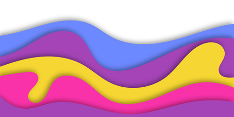 Poster - modern abstract papercut style elegant background design.