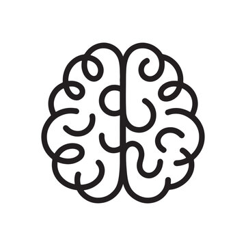 Brain Logo Design, Silhouette Brain Logo Design Vector, Unique and Professional Brain Logo Design