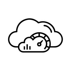 Poster - Cloud Storage Management System with Speedometer Icon  