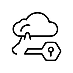 Poster - Cloud Storage Security Key Icon Design  