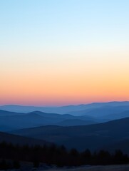 Wall Mural - sunset in the mountains