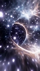 Wall Mural - Abstract space tunnel cosmos