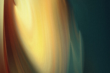 Poster - Abstract blurred background featuring a blend of yellow orange and teal colors creating a soft gradient effect