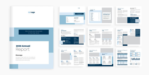 Naklejka na meble Editable Annual Report and business brochure design template
