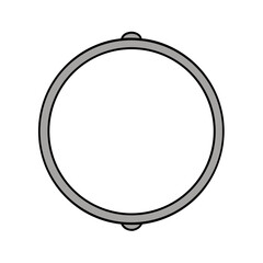 Poster - A simple, minimalist circle design. The image showcases a singular ring, frame or border vector illustration