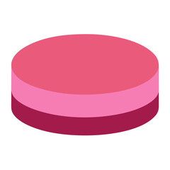 Poster - An abstract graphic illustration, showcasing a pink cylindrical podium, perfect for conceptual presentation, or design elements.