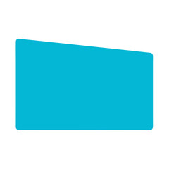 Poster - Abstract teal design, minimalist modern style. An abstract teal shape with a modern and minimalist aesthetic. This design offers a clean and contemporary visual suitable for versatile application.
