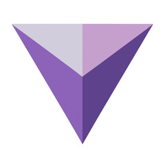 Poster - Purple Triangular Geometric Shape Abstract Design