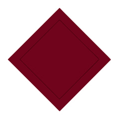 Poster - A bold geometric composition featuring a simple, clean diamond shape, rendered in a rich, deep burgundy hue.