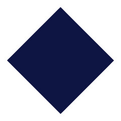 Poster - A minimalist design features a captivating navy blue diamond, perfectly positioned in this symmetrical geometric composition.
