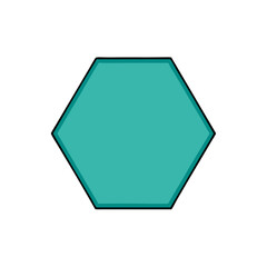 Poster - An isolated hexagon illustration. This image is suitable for conceptual design.
