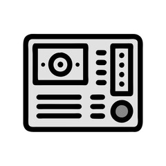 Poster - Retro Computer Case Icon for Vector Graphics