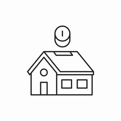 Poster - Cottage style home icon vector sign