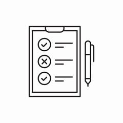 Poster - checklist icon vector sign