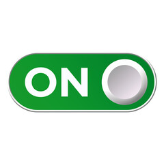 Wall Mural - switch on green button