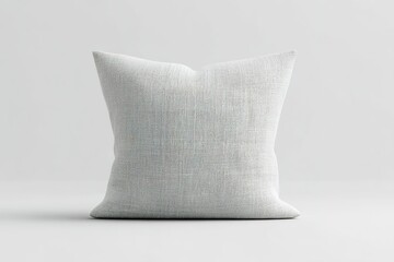 Poster - Decorative gray pillow on a soft surface creating a minimalistic and cozy atmosphere for interior design