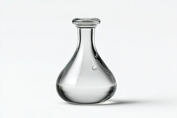 Poster - Minimalistic glass flask on a light background showcasing elegant design and craftsmanship in modern decor