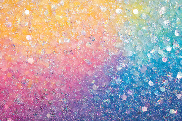 Poster - Pastel rainbow glitter photography background, simple and cute.