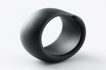 Poster - Elegant black ring designed with smooth curves and a minimalist aesthetic