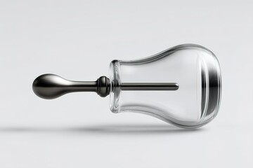 Poster - Decorative glass cloche with a metal handle displayed on a light background in a modern setting