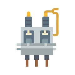 Poster - Illustration of an electronic component on a black background