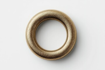 Poster - Unique circular decorative element crafted with a textured golden finish displayed on a clean white background
