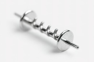 Poster - Metal screw isolated on a white background capturing intricate details of design and craftsmanship