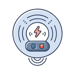 Poster - Modern Power Robot Icon, Isolated, AI Technology Concept