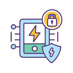 Poster - Secure Power: Technology Protection with Padlock and Shield