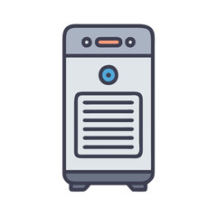 Poster - Modern server icon, data storage, computing technology concept