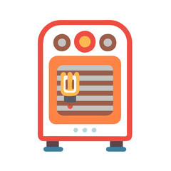Poster - Colorful flat vector illustration of a 3D printer
