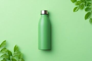 Poster - single recyclable item centered on smooth solid color background showcasing its eco-friendly properties