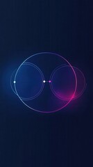 Poster - A vibrant, glowing abstract design featuring overlapping circles and connecting lines.