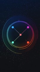 Poster - A vibrant, interconnected design with concentric circles and colorful connections.