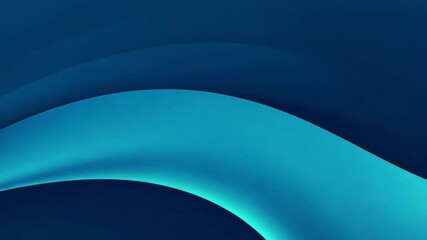 Poster - Abstract Blue Dynamic Background with Smooth Curves and Flowing Motion for Modern Technology Presentations