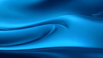 Poster - Futuristic Blue Wallpaper: Elegant Abstract Gradient with Smooth Liquid Motion and Glossy Textures