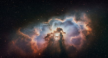 stunning view of the carina nebula star-forming region in deep space