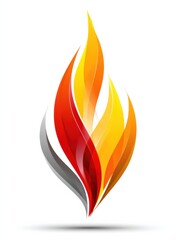 Leinwandbilder - Innovative Abstract Symbol Representing a Flame Rising From Oil With Dynamic Colors Reflecting Energy Identity and Industry Essence