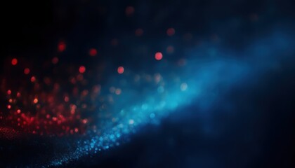 Poster - glowing red and blue bokeh lights abstract texture for halloween web design, print media, branding, and background
