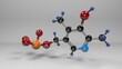 © stvnms - Vitamin B6 molecule. Molecular structure of the essential Vitamin B6, necessary for the synthesis of amino acids and other metabolic processes.