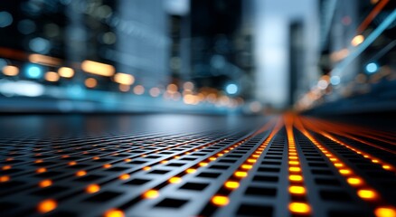 Poster - Global communication network, digital content, social networking services, and streaming videos are all part of the stock