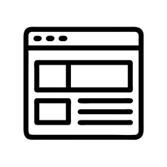 Poster - Website layout design template vector graphic with responsive elements for ui and ux design project