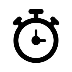 Poster - Stopwatch timer icon vector illustration, chronometer symbol for time tracking and measurement tool