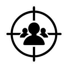 Poster - Target audience icon vector illustration concept of customer targeting and marketing strategy