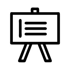 Poster - Presentation board icon vector, whiteboard presentation, flip chart, easel presentation, seminar