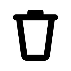 Poster - Trash can icon vector, delete symbol, garbage bin clipart, recycle bin, waste container icon design