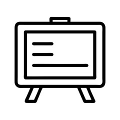 Poster - Presentation board icon vector illustration for business meeting and conference whiteboard stand